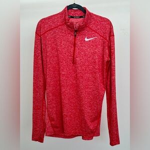 Nike Men's Red/Orange quarter zip pullover
